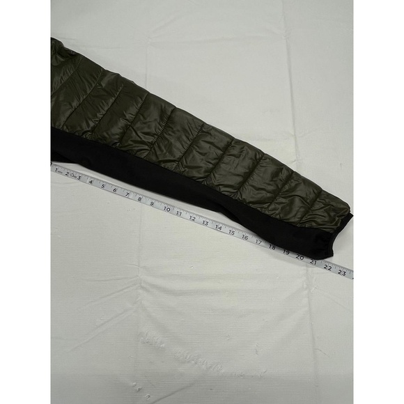Zara‎ Women's Green Black Hooded Quilted Chest/Hip Pockets Puffer Jacket Large - Picture 9 of 11